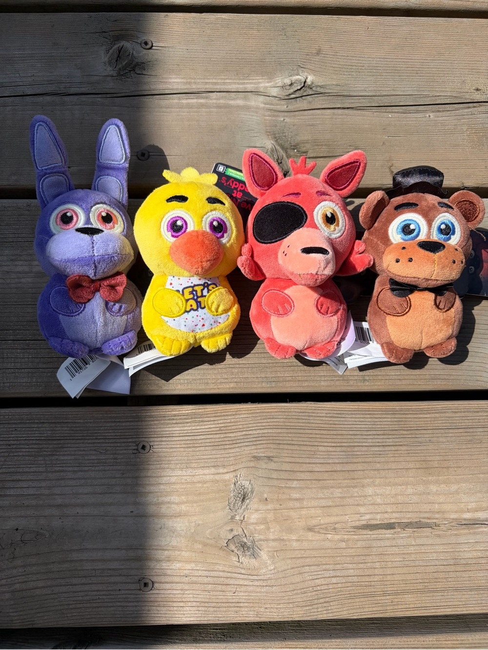 five nights at freddys mini plush set Freddy chica Bonnie and foxy
